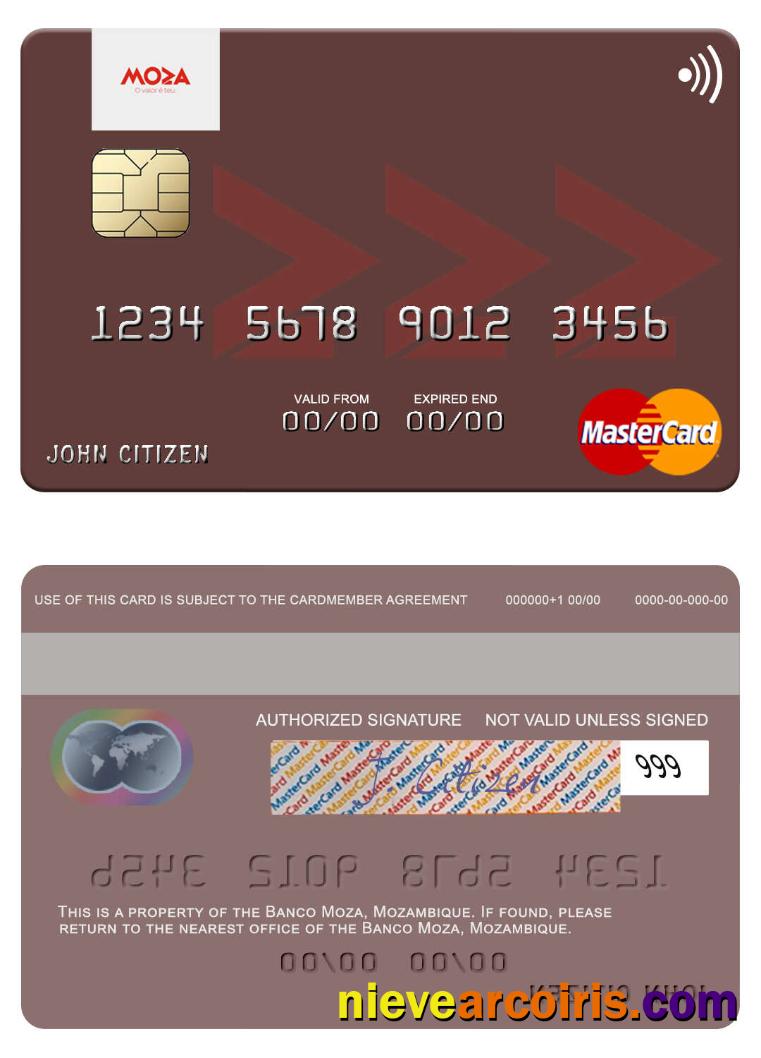 Mozambique Banco Moza mastercard